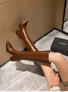 Botas de salto alto para mulheres, zíperes laterais, botas longas para senhoras na internet