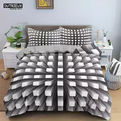 Psicodélico Impressão Digital Conjunto de cama para adultos, 3D Capa de edredão, microfibra, solteiro, rainha, rei, gêmeo, tamanho completo - loja online