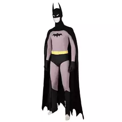 Imagem do Morcego masculino cosplay traje bruce super-herói disfarce para homem adulto macacão manto máscara de morcego bodysuit halloween carnaval festa roupas