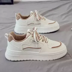 Sapatilhas de plataforma vulcanizada para mulheres, tênis de corrida, caminhada, sapatilhas chunky, casual, branco, designer, tênis na internet