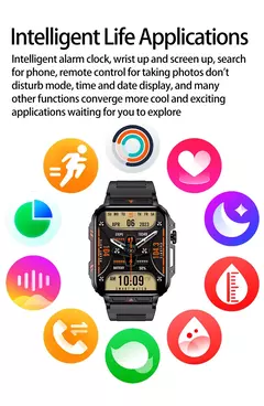 Militar ao ar livre GPS esportes relógio inteligente para homens, 1.95 ", freqüência cardíaca, sangue, oxigênio, chamada Bluetooth, SmartWatches para Android, IOS - Wolf Magazine