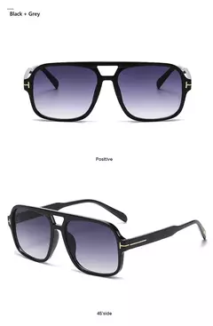 Óculos de sol piloto retrô para homens e mulheres, quadrados, pontes duplas, armação extragrande, tons, UV400, tendências, moda, atacado, novo