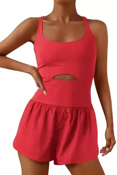 Macacão de ioga feminino, traje de fitness oco, roupas esportivas, shorts de moda 1 pc - Wolf Magazine