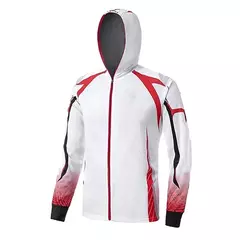 Imagem do Camisas de pesca masculinas com capuz longo, jaqueta UV respirável, camiseta ao ar livre, zíper completo, upf 50, verão unissex