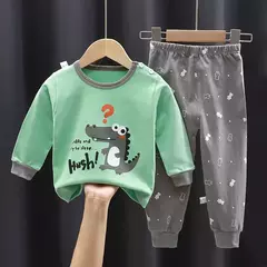 Desenhos animados infantis impresso algodão pijamas conjuntos, unisex, macio, conforto, quente, bonito, adequado, perfeito para meninos, meninas, outono, inverno, calor - comprar online