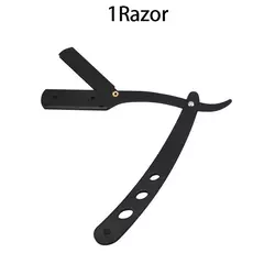 Lâmina de aço inoxidável dobrável para homens, navalha antiquada, raspador manual, raspador de rosto, barbeiro, corpo, faca de depilação facial, nova na internet