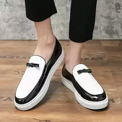 Sapatos casuais de couro de verão sapatos de escritório para homens de condução mocassins confortáveis deslizamento em sapatos de moda de festa - comprar online