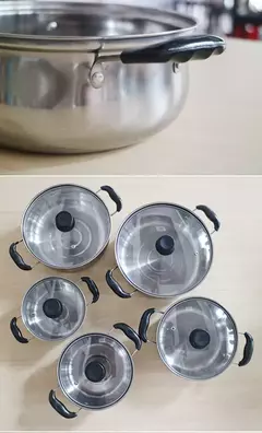 Aço inoxidável Hot Pot Set, Panelas, Sopa Pot, Steamer Presente, 16cm18cm 20cm 22cm, 24cm, Utensílios de cozinha, Atacado, 10 Pcs - Wolf Magazine