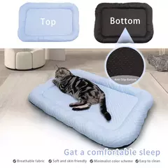 Respirável Pet Cooling Mat, espuma de memória, lavável, antiderrapante, cama para gato e cão, todas as estações