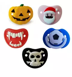 Imagem do Chupeta ortodôntica de silicone do bebê, Chupeta engraçada do bigode do mamilo, Criança chupeta, Vermelho beijo lábios mordedor, Alimentação do bebê