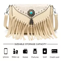 Celela design original bolsa de ombro para as mulheres couro do plutônio luxo embreagem designer bolsas ocidental bolsa franja saco do mensageiro - loja online
