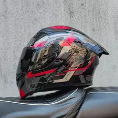 Orz capacetes de motocicleta viseiras duplas modulares flip up capacete dot aprovado rosto cheio casque moto corrida capacete motocross dot - loja online