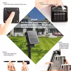 Imagem do 3m x 3m solar led cortina de luz da corda guirlanda luzes de natal casamento fada luz festa quintal jardim decoração iluminação do feriado