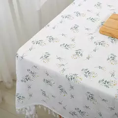 Toalha De Mesa De Mistura De Algodão Impresso Floral, Lavável Farmhouse Table Cover, Bege, Festa De Casamento, Sala De Estar, Decoração Do Chuveiro Do Bebê - Wolf Magazine