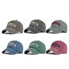 Boné de beisebol para quatro temporadas masculino e feminino, casual retrô lavado de algodão, bordado snapback, proteção solar unissex, verão, 4 estações - comprar online