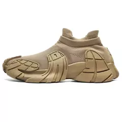 Sapatilhas masculinas mid-top meia, calçados esportivos hip-hop da moda, malha respirável, tênis de corrida, sapatos de caminhada grandes, calçados masculinos - comprar online