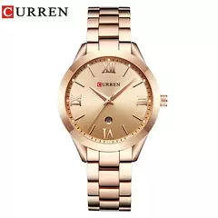 Curren-relógio de ouro feminino, pulseira de aço criativa, relógios femininos, relógio feminino - comprar online