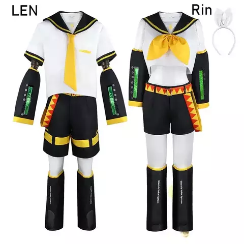 Anime rin len cosplay traje len rin cosplay len traje kagamine jk uniforme para halloween comic con outfits