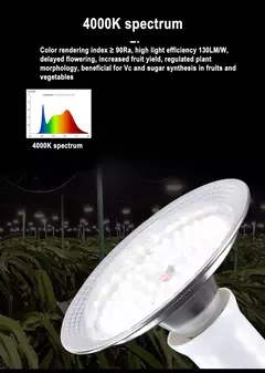 E27 Full spectrum 18W luz de enchimento de frutas LED luz de crescimento de plantas verdes Estufa vegetal de plantas verdes Full spectrum flower plant fill light Refletor de frutas de dragão de fogo - Wolf Magazine
