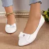 Mulheres casuais apartamentos sapatos novo arco elegante sapatos de caminhada primavera designer marca retro vestido sola macia sapatos zapatillas mujer