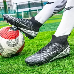 Sapatos de futebol masculinos macios tf/fg botas de futebol respirável antiderrapante tênis de treinamento de grama chuteiras ao ar livre calçados esportivos de alta qualidade na internet