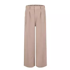 Imagem do Calça larga de linho de algodão feminina, comprimento total, casual, monocromática, solta, cintura alta, reto, botão, verão