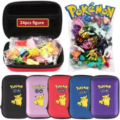 Imagem do Pokémon Pikachu Mini Action Figure Model Toy para Crianças, Bonecas Coletivas Anime, Presentes de Aniversário, Não Repetindo, 24 Unidades, Conjunto, 2-3cm