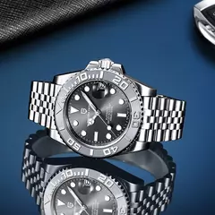 Pagani design esportes masculino relógio de pulso mecânico safira luxo relógio automático para homem aço inoxidável à prova dwaterproof água - loja online