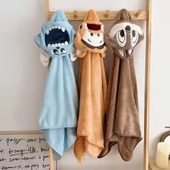Toalha de banho com capuz bonito para crianças Super macio, roupão absorvente Cobertor dos desenhos animados Quickdry, roupa de dormir para recém-nascido, bebê na internet