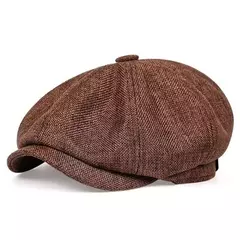 Selvagem casual masculino chapéu de jornaleiro, boné octogonal, britânicos pintores chapéus, boinas, espinha de arenque bonés lisos, boinas hip hop, outono, inverno