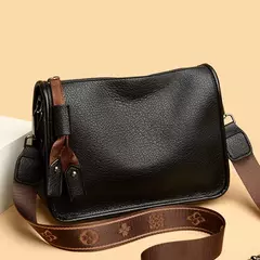 Sacola de couro genuíno para mulheres, alta qualidade, luxo, couro macio, ombro, sacos crossbody para senhoras, saco mensageiro feminino, moda, 2024 - comprar online