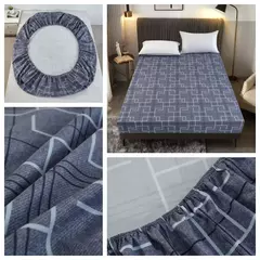 Kuup poliéster impermeável desenhos animados cabido folha, cama king size tampa, sem fronha, elástico, em torno do colchão, 360 ° - Wolf Magazine