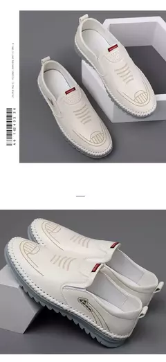 Sapato de couro casual masculino, sola macia, respirável, tendão de vaca, trabalho, dirigindo, feijão, vestido de negócios masculino - Wolf Magazine