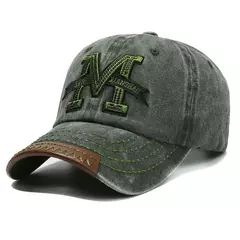 Chapéu bordado do basebol unisex M carta, tampão de algodão lavado ao ar livre, mulheres e homens, venda quente - comprar online