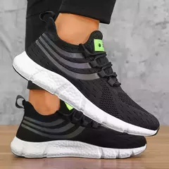 Imagem do Tênis de plataforma respirável para mulheres, sapatos de renda, confortável, casual, ao ar livre, corrida, esportes, moda feminina
