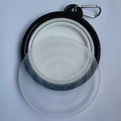 Imagem do Bacia de água dobrável para comida de cachorro de silicone com lábios de tigela para animais de estimação viagens ao ar livre, portátil com ganchos para suprimentos para animais de estimação, tigela de alimentação