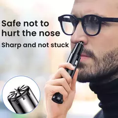 Aparador elétrico recarregável de cabelo para nariz, corte multicinético, recarregável, dois em um, unissex, totalmente automático, aparador lavável - Wolf Magazine