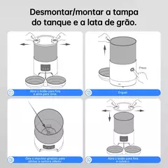 Newpet Comedouro para animais de estimação de 5 litros com microfone Comedouro automático para gatos Dispensador inteligente de ração para cães com temporização WiFi Comedouro quantitativo de aço inoxidável - Wolf Magazine