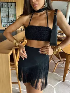 Conjunto sexy de biquíni feminino, sutiã de renda, mini saia, férias de praia, fato de banho feminino casual, 2 peças, verão - Wolf Magazine