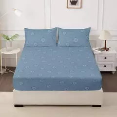 Capa de cama para quarto, 3 peças, conjunto de lençóis estampados (um lençol e duas fronhas) Una Sábana Y Dos Fundas De Almohada - comprar online