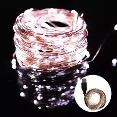 USB Bateria Operado LED String Light, Fio De Cobre, Guirlanda, Fada Iluminação Cordas, Natal, Festa De Casamento, Decoração Lâmpadas, 100-2m - loja online