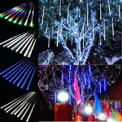 LED Meteor Shower Rain Lights Fairy String Light Impermeável, queda de chuva, festa de Natal, decoração do pátio, 1pc, 50cm - comprar online