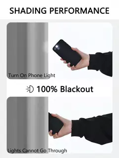 Cortinas blackout sólidas com ilhós, Total Privacy cortinas para quarto, 1pc - Wolf Magazine