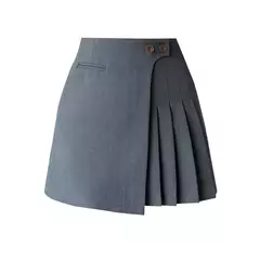 Mini saia plissada linha A de cintura alta feminina, saia curta feminina, moda coreana, fofa, botão, casual, primavera, verão, novo, 2022 - comprar online