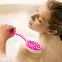 Escova macia do banho do cabelo com punho longo, 1pc, acessórios do banheiro, corpo, lama, chuveiro, massagem - loja online