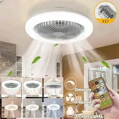 Ventilador de teto inteligente 3 em 1 com lâmpada de iluminação com controle remoto Base conversora E27 85-265V Base de iluminação para quarto e sala de estar