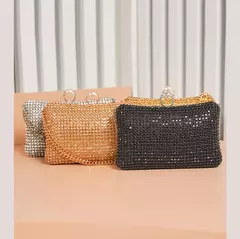 Sacos de noite de diamantes para mulheres, prata e ouro, bolsas de ombro luxuosas, banquete de casamento, bolsa de embreagem - loja online