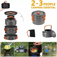 Kit Panelas De Acampamento Conjunto De Cozinha Ao Ar Livre Equipamento De Alumínio Pote Ao Ar Livre Louça De Viagem Cozinha Caminhadas Picnic BBQ - Wolf Magazine