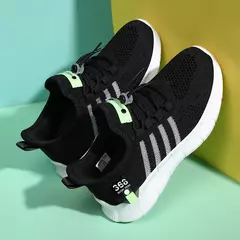 Moda calçados esportivos para crianças, tênis de malha respirável para meninos e meninas, sapatos leves ao ar livre - comprar online