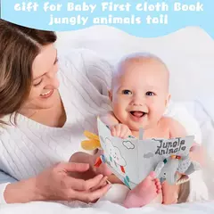 Bebê macio 3D Touch Feel Livro de pano de alto contraste, aprendizagem precoce sensorial, carrinho de criança infantil, 0-12 meses - loja online